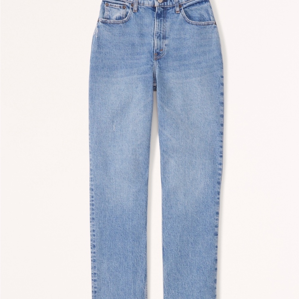 Abercrombie Curve Love ultra high-rise 90s straight jeans